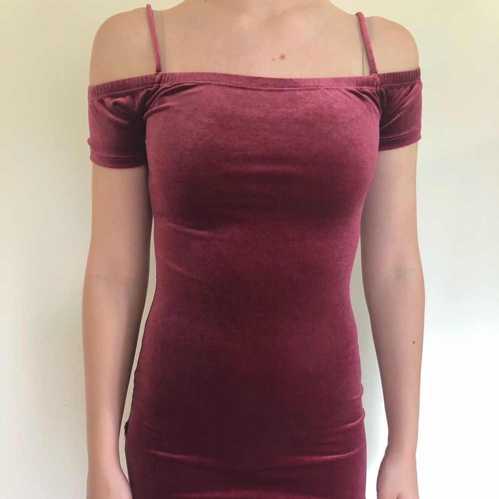 Pink velvet dress in perfect condition worn once